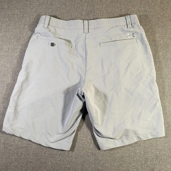 Under Armour UA Golf Chino Shorts Mens Size 34 Grey Stretch Performance - Picture 2 of 9